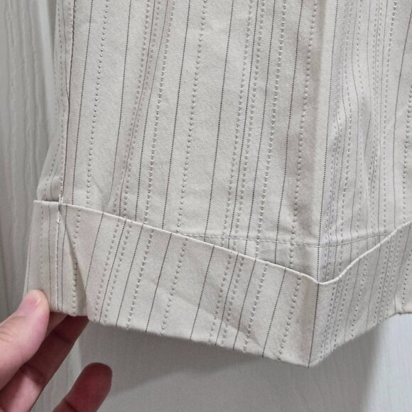 Clothes~Women's DOCKERS~ Sz 12 Mid Rise, Curvy Striped Capris Pants w/Belt. EUC! - Picture 5 of 8